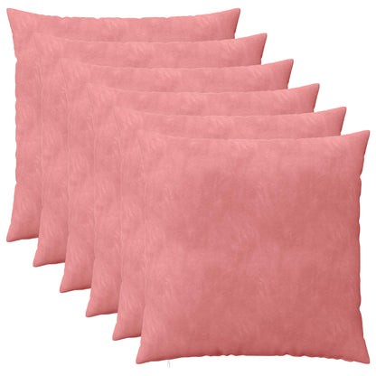 Cushion Cover 6 pcs HEERLEN Pink 65 x 65 cm Velvet