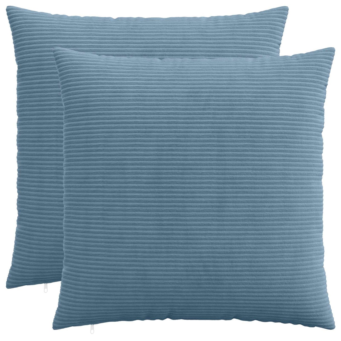 Cushion Cover 2 pcs HEERLEN Blue 65 x 65 cm Corduroy