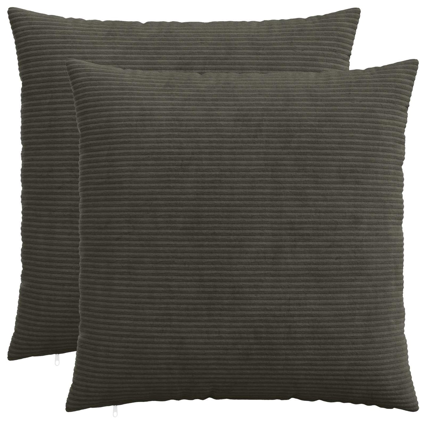 Cushion Cover 2 pcs HEERLEN Anthracite 65 x 65 cm Corduroy