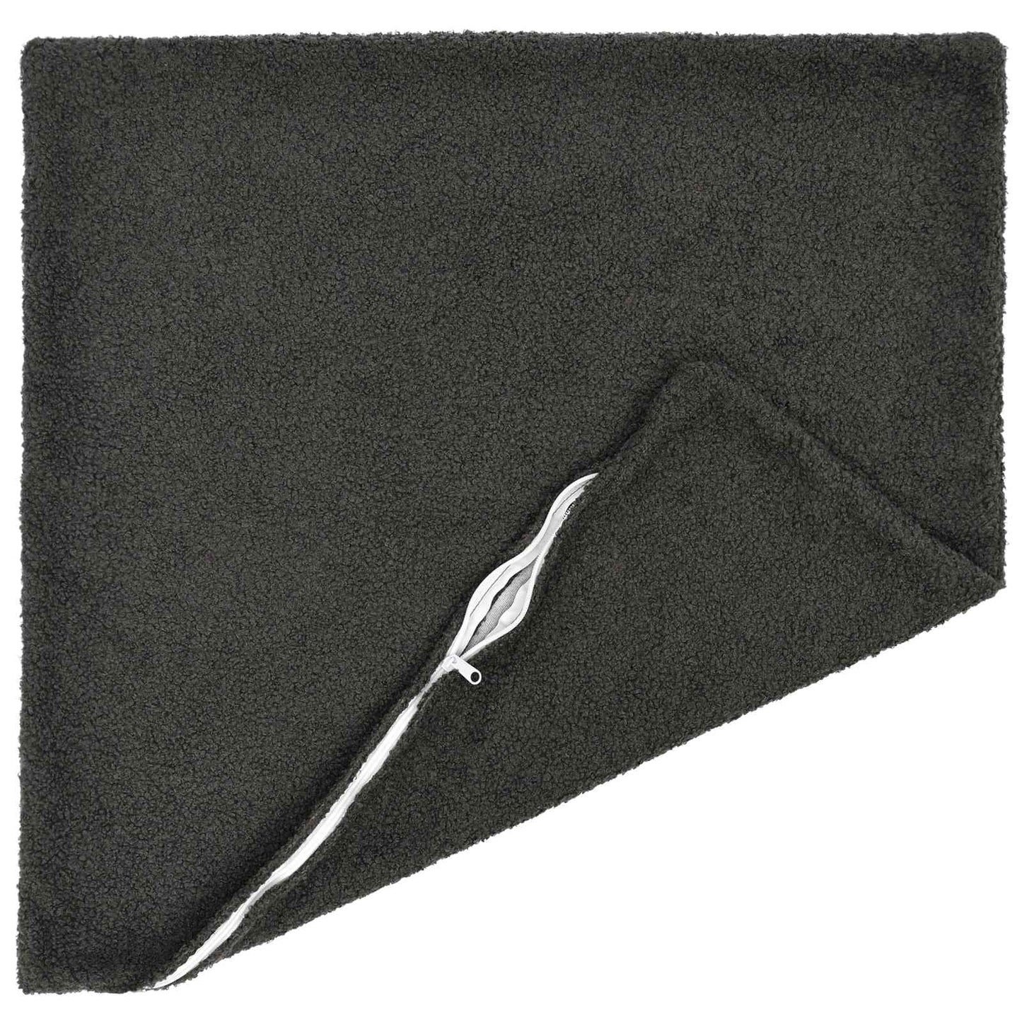 Cushion Cover 2 pcs HEERLEN Dark Grey 65 x 65 cm Bouclé