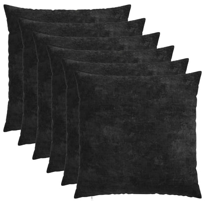 Cushion Cover 6 pcs HEERLEN Anthracite 65 x 65 cm