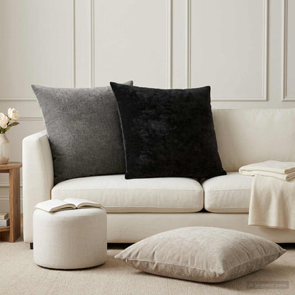 Cushion Cover 2 pcs HEERLEN Light Grey 70 x 70 cm