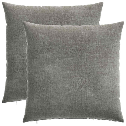Cushion Cover 2 pcs HEERLEN Dark Grey 65 x 65 cm