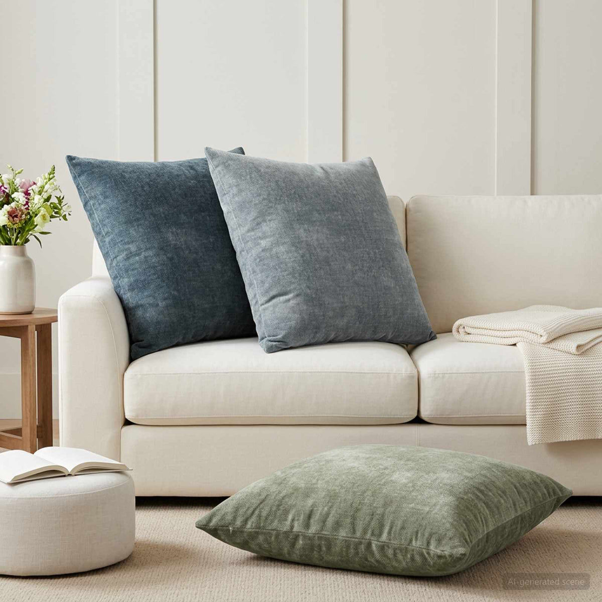 Cushion Cover 2 pcs HEERLEN Light Blue 70 x 70 cm