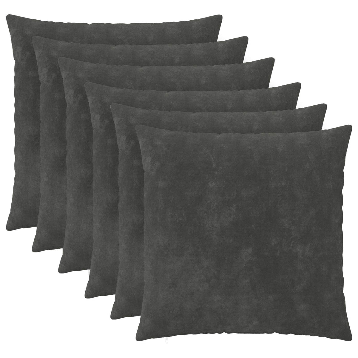 Cushion Cover 6 pcs HEERLEN Anthracite 65 x 65 cm