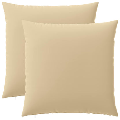 Cushion Cover 2 pcs HEERLEN Beige 65 x 65 cm Polyester