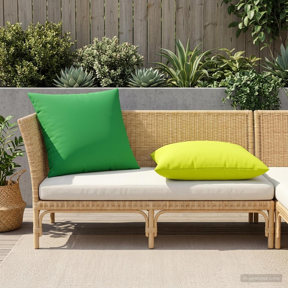 Cushion with Pillow HEERLEN 2 pcs Bright Green Polyester