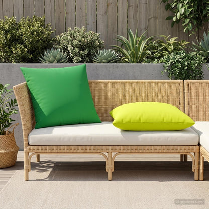 Cushion Cover 2 pcs HEERLEN Bright Green 65 x 65 cm Polyester