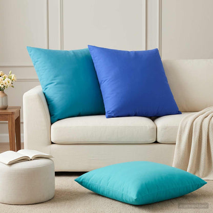 Cushion Cover 6 pcs HEERLEN Royal Blue 80 x 80 cm Polyester