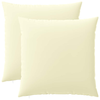 Cushion Cover 2 pcs HEERLEN Cream 65 x 65 cm Polyester