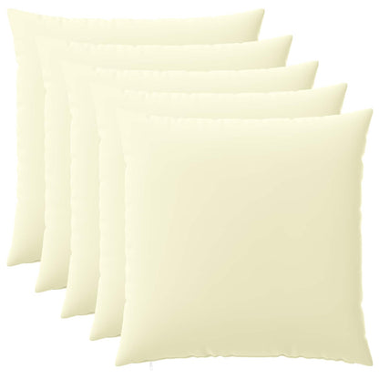 Cushion Cover 6 pcs HEERLEN Cream 65 x 65 cm Polyester
