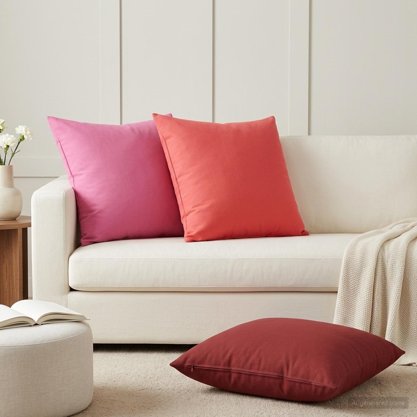 Cushion Cover 6 pcs HEERLEN Red 80 x 80 cm Polyester