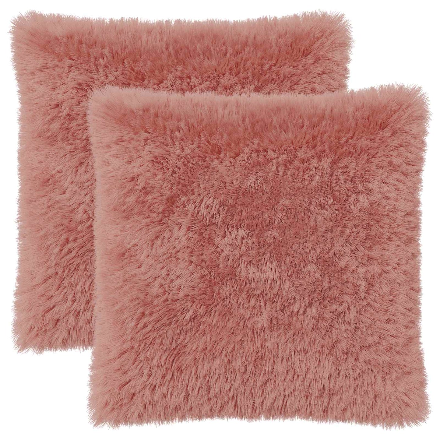 Cushion Cover 2 pcs HEERLEN Pink 65 x 65 cm PV Fleece