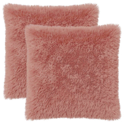 Cushion Cover 2 pcs HEERLEN Pink 65 x 65 cm PV Fleece