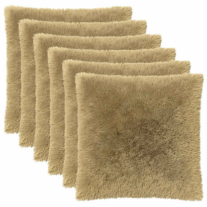 Cushion Cover 6 pcs HEERLEN Light Green 65 x 65 cm PV Fleece