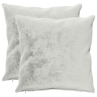 Cushion Cover 2 pcs HEERLEN Light Grey 65 x 65 cm Flannel