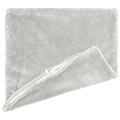Cushion Cover 6 pcs HEERLEN Light Grey 65 x 65 cm Flannel