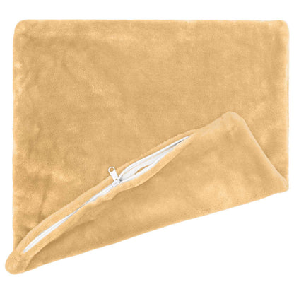 Cushion Cover 2 pcs HEERLEN Taupe 65 x 65 cm Flannel