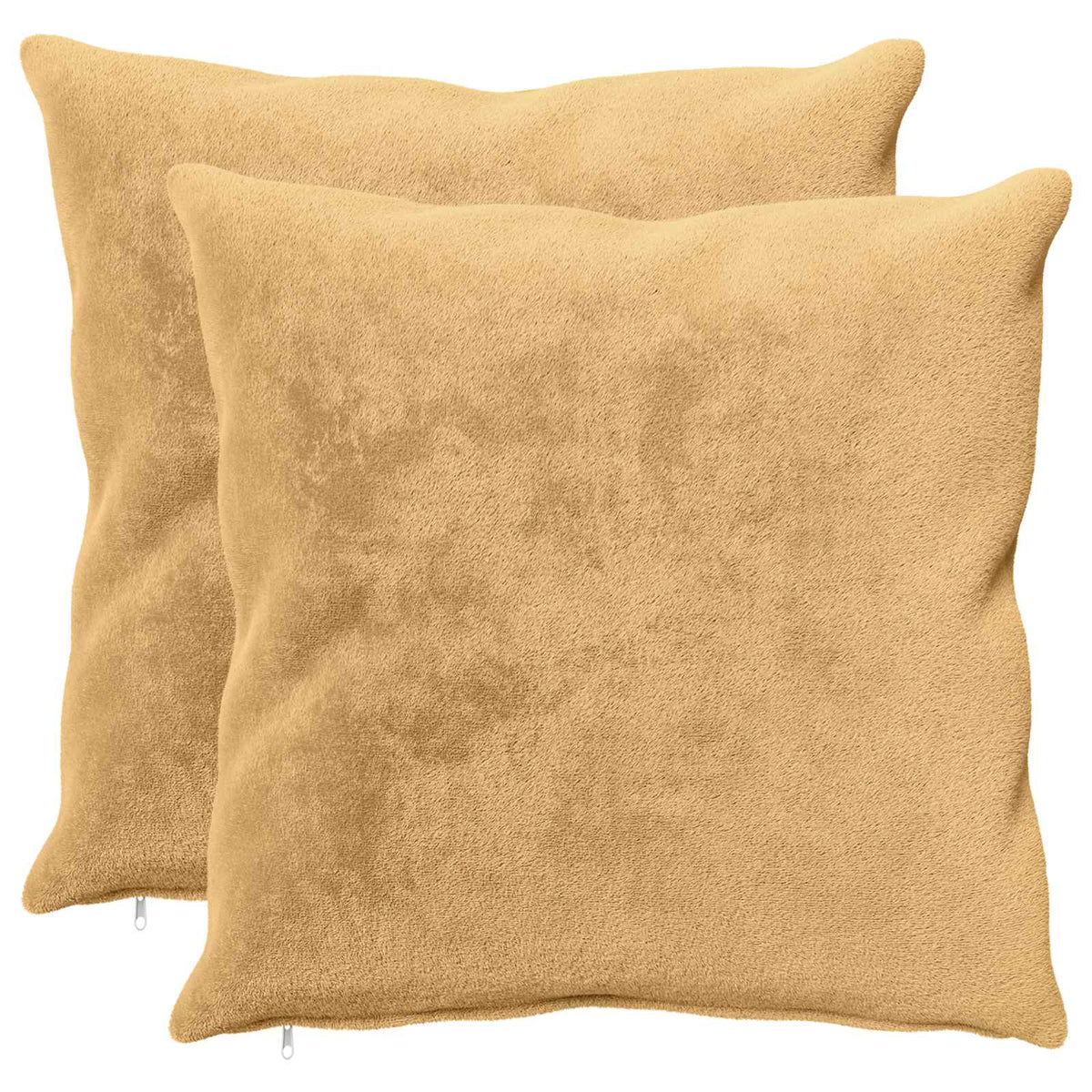 Cushion Cover 2 pcs HEERLEN Taupe 65 x 65 cm Flannel