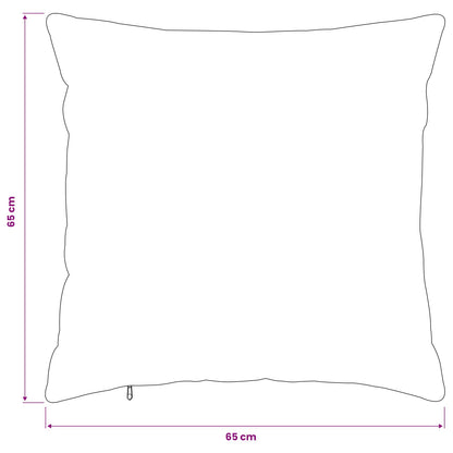 Cushion Cover 2 pcs HEERLEN Taupe 65 x 65 cm Flannel