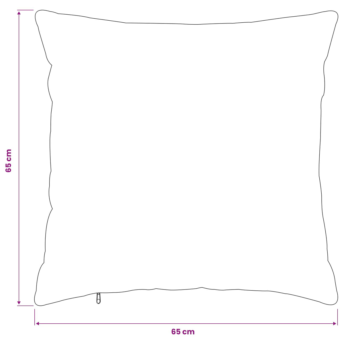 Cushion Cover 2 pcs HEERLEN Light Brown 65 x 65 cm Flannel