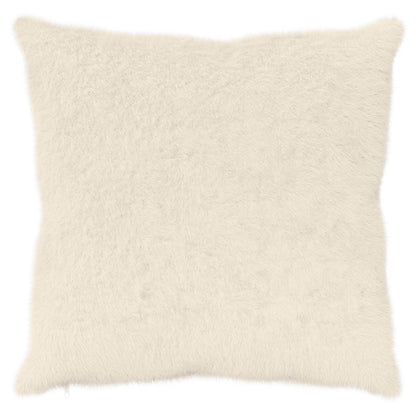 Cushion Cover 2 pcs HEERLEN White 65 x 65 cm Faux Rabbit Fur
