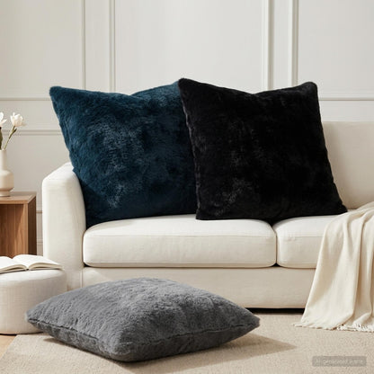 Cushion Cover 2 pcs HEERLEN Navy Blue 80 x 80 cm
