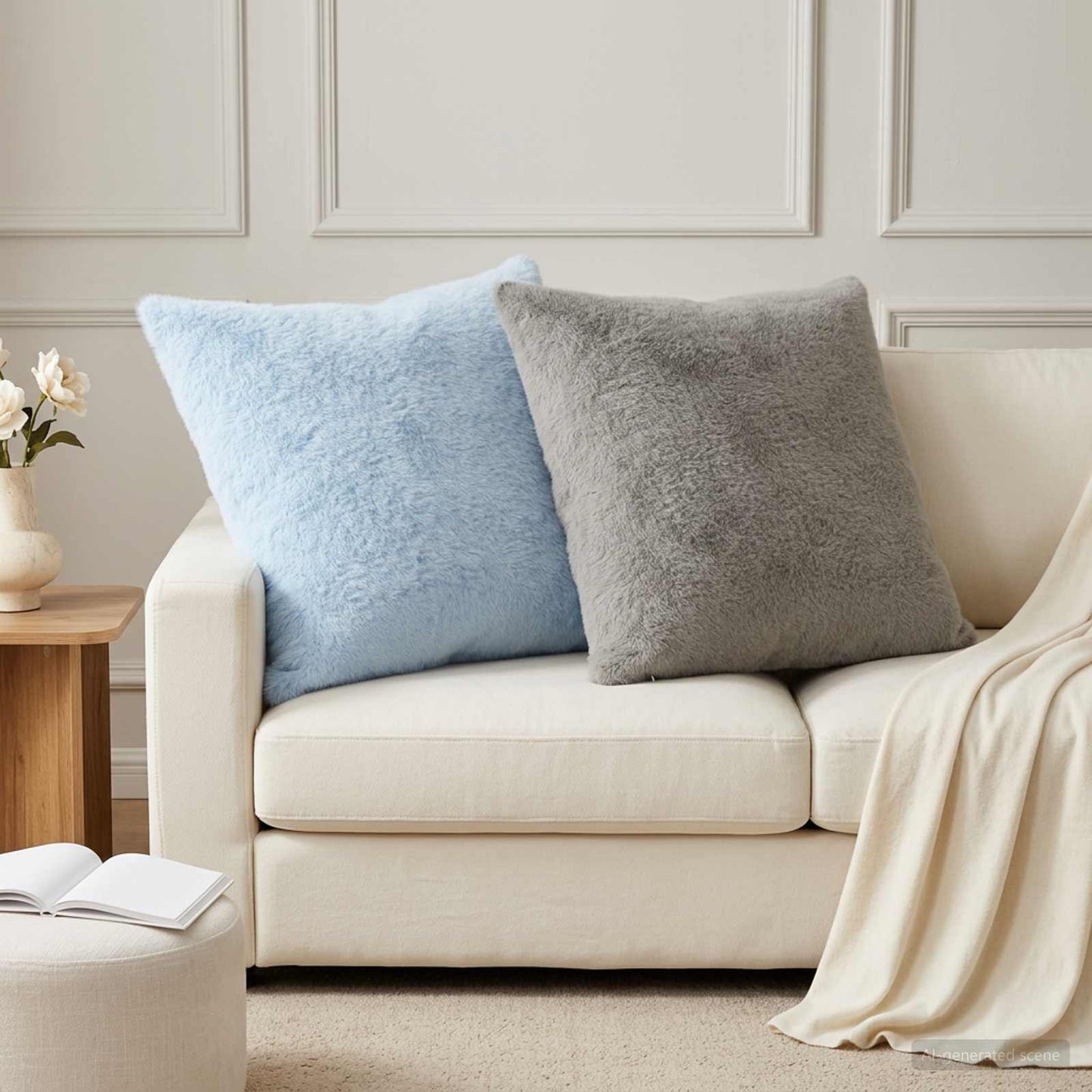 Cushion Cover 6 pcs HEERLEN Light Blue 70 x 70 cm