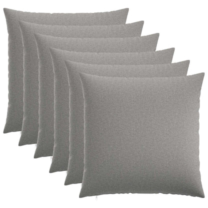 Cushion Cover 6 pcs HEERLEN Cloud Grey 70 x 70 cm Fabric
