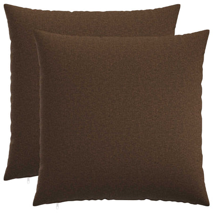 Cushion Cover 2 pcs HEERLEN Brown 70 x 70 cm Fabric