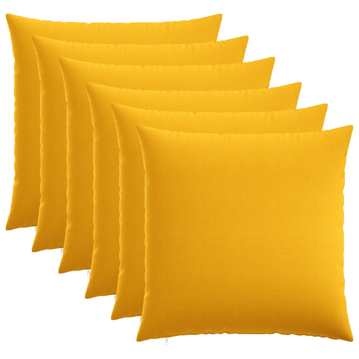 Cushion Cover 6 pcs HEERLEN Light Yellow 70 x 70 cm Fabric