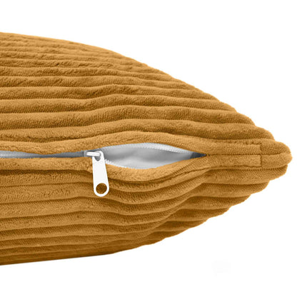 Cushion Cover 2 pcs HEERLEN Yellow 70 x 70 cm Corduroy