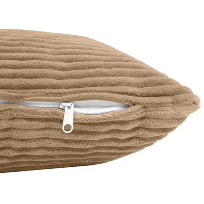 Cushion Cover 2 pcs HEERLEN Brown 70 x 70 cm Corduroy