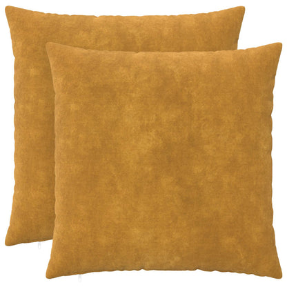 Cushion Cover 2 pcs HEERLEN Yellow 70 x 70 cm Microfiber Fleece