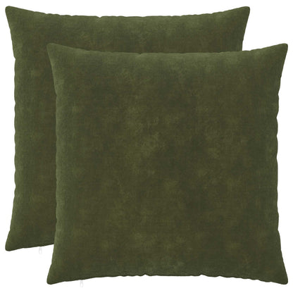 Cushion Cover 2 pcs HEERLEN Green 70 x 70 cm Microfiber Fleece