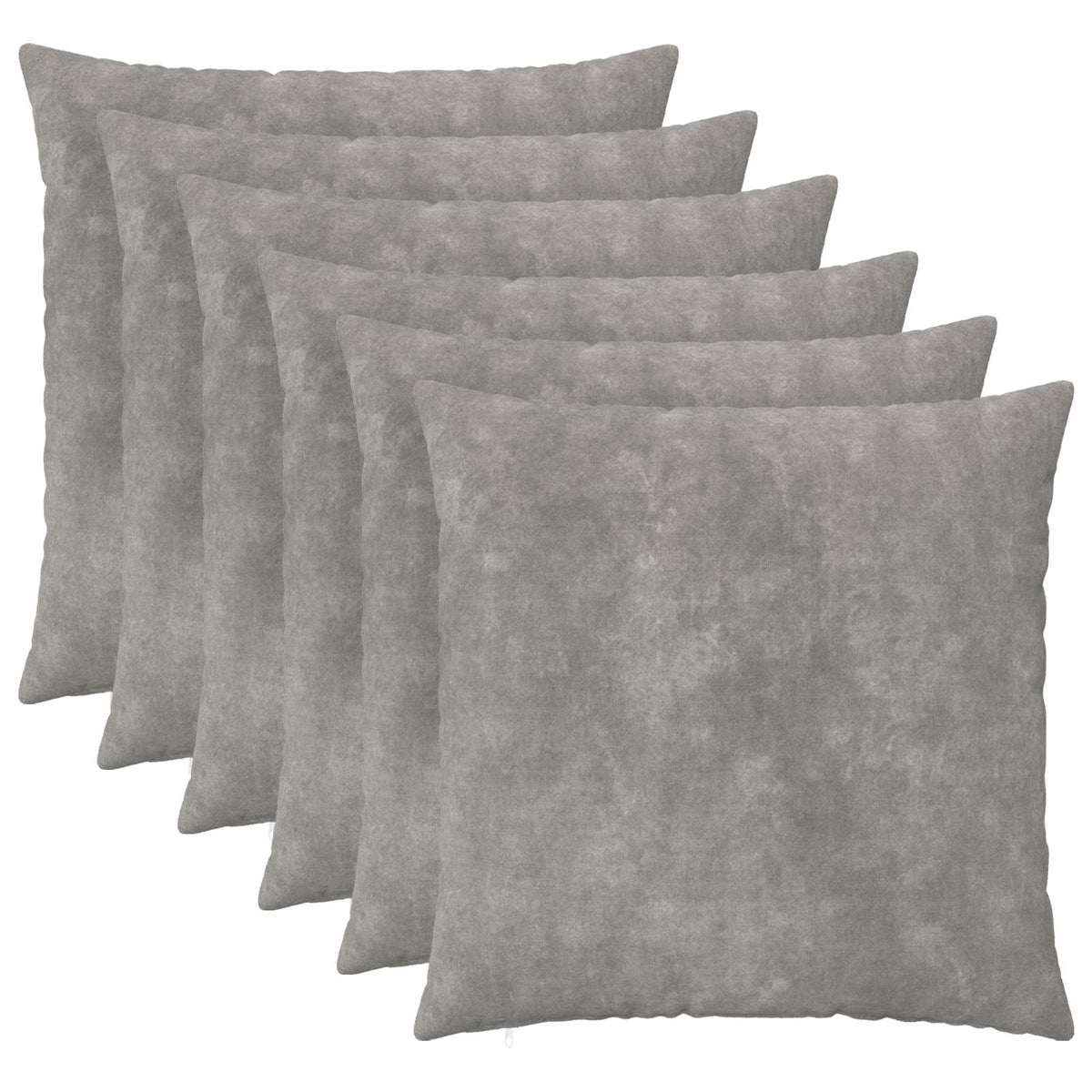 Cushion Cover 6 pcs HEERLEN Light Grey 70 x 70 cm