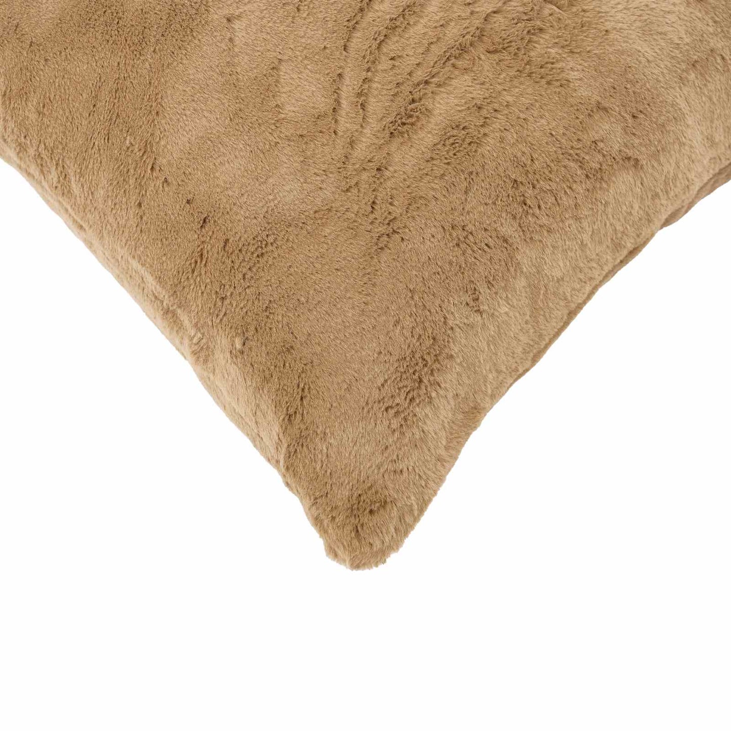 Cushion Cover 2 pcs HEERLEN Taupe 70 x 70 cm Faux Rabbit Fur
