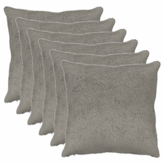 Cushion Cover 6 pcs HEERLEN Light Grey 70 x 70 cm