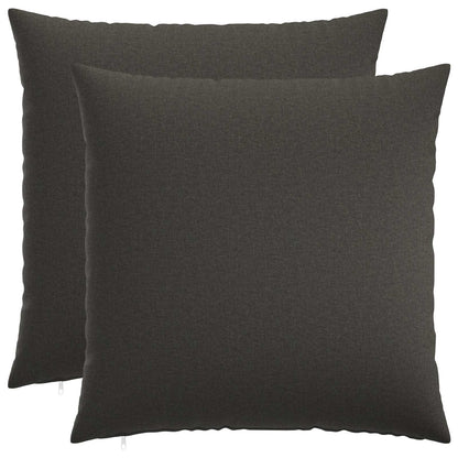 Cushion Cover 2 pcs HEERLEN Dark Grey 80 x 80 cm Fabric