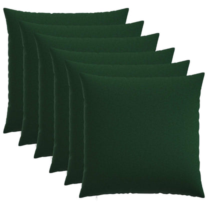 Cushion Cover 6 pcs HEERLEN Dark Green 80 x 80 cm Fabric