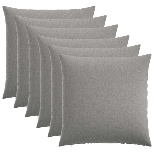 Cushion Cover 6 pcs HEERLEN Cloud Grey 80 x 80 cm Fabric