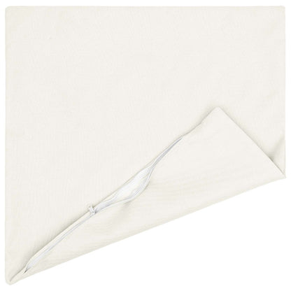 Cushion Cover 6 pcs HEERLEN White 80 x 80 cm Fabric