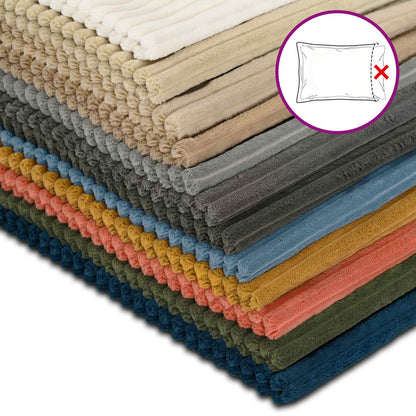 Cushion Cover 6 pcs HEERLEN Cream 80 x 80 cm Corduroy