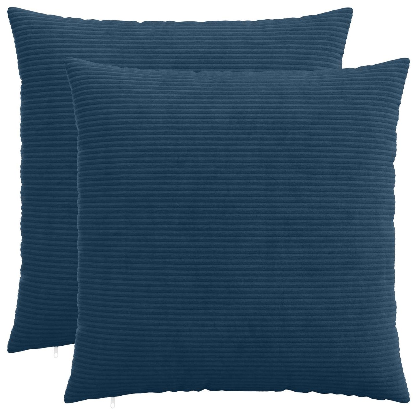 Cushion Cover 2 pcs HEERLEN Navy Blue 80 x 80 cm Corduroy