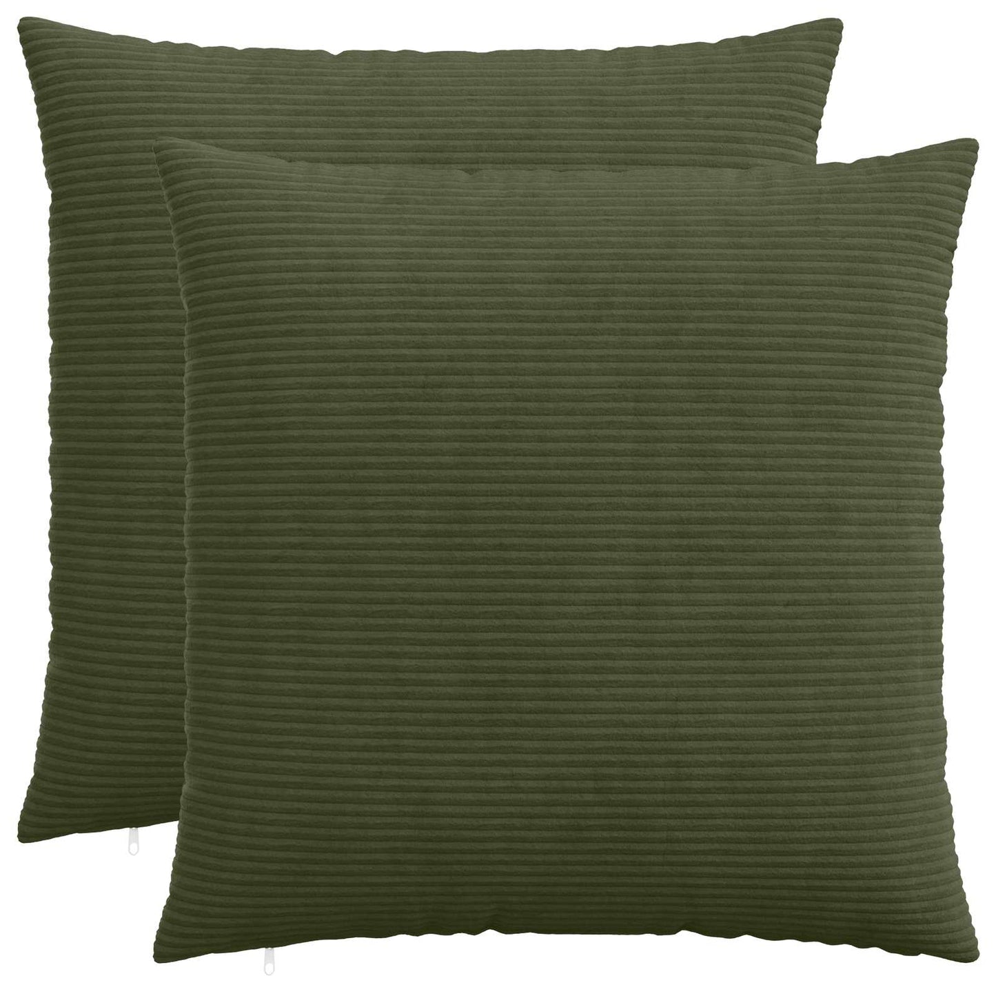Cushion Cover 2 pcs HEERLEN Green 80 x 80 cm Corduroy