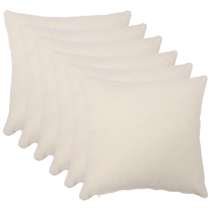 Cushion Cover 6 pcs HEERLEN Cream 80 x 80 cm Bouclé