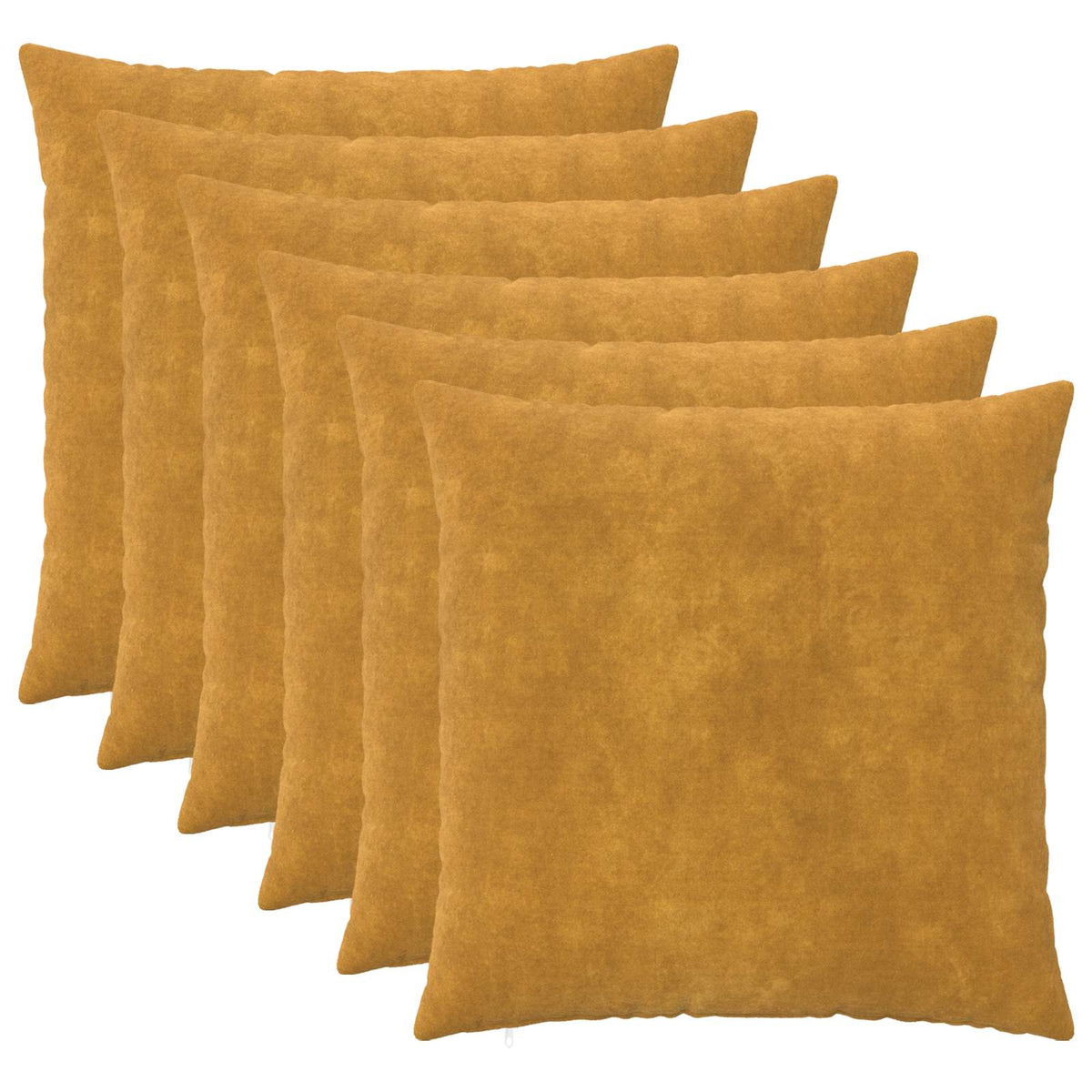 Cushion Cover 6 pcs HEERLEN Yellow 80 x 80 cm Microfiber Fleece