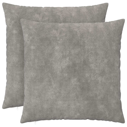 Cushion Cover 2 pcs HEERLEN Light Grey 80 x 80 cm