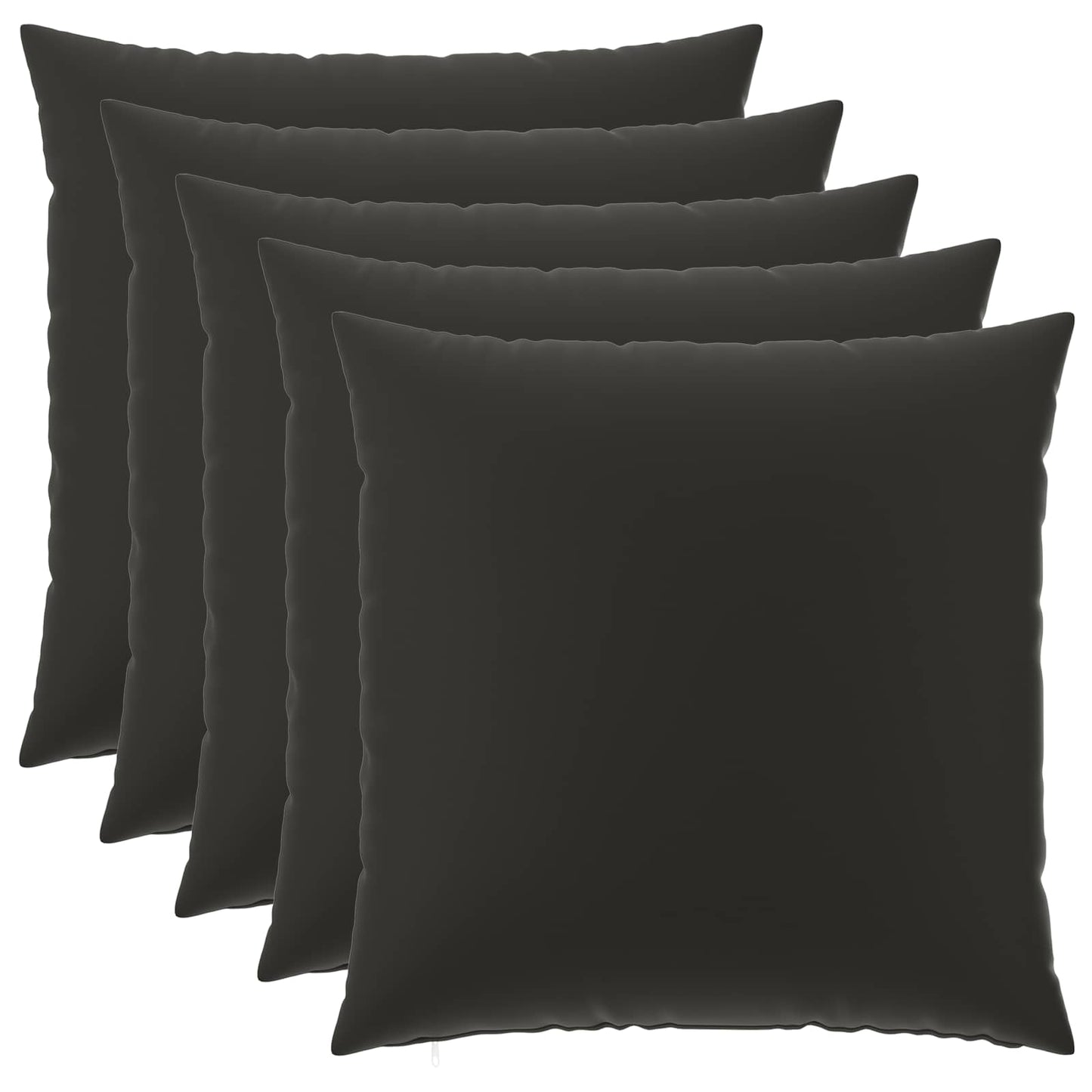 Cushion Cover 6 pcs HEERLEN Black 80 x 80 cm Polyester