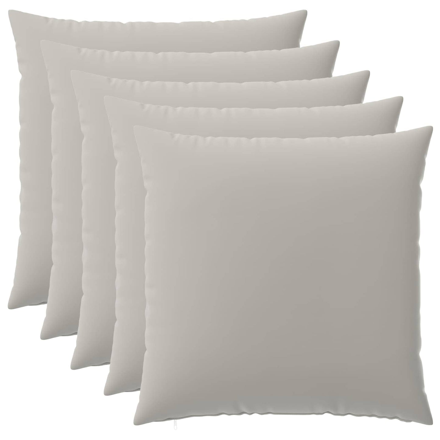 Cushion Cover 6 pcs HEERLEN Grey 80 x 80 cm Polyester